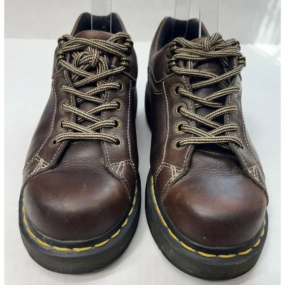 Dr. Martens 9861 Women’s Size 7 Brown Leather Oxford 90’s Chunky Y2k Platform